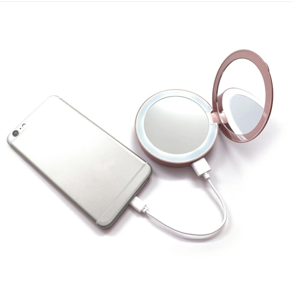 Glow Up™ Lumi Compact Power Bank : Rose Gold